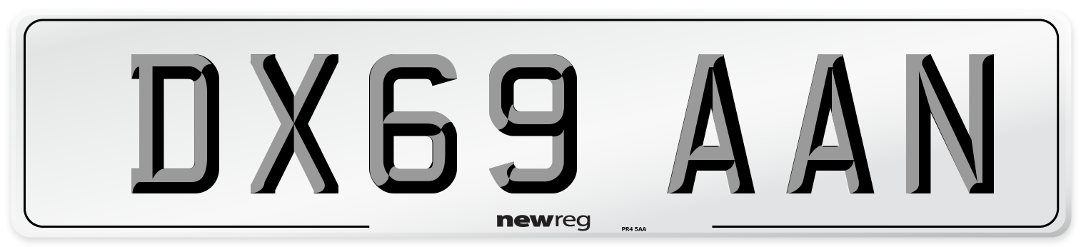 DX69 AAN Number Plate from New Reg